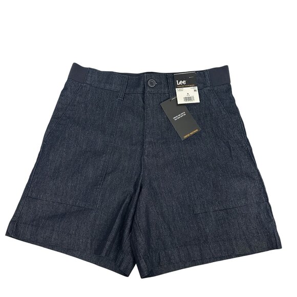 Lee Womens Comfort Waistband Fresno Denim Shorts Size 6 Stretch Cotton Blend - Picture 1 of 12